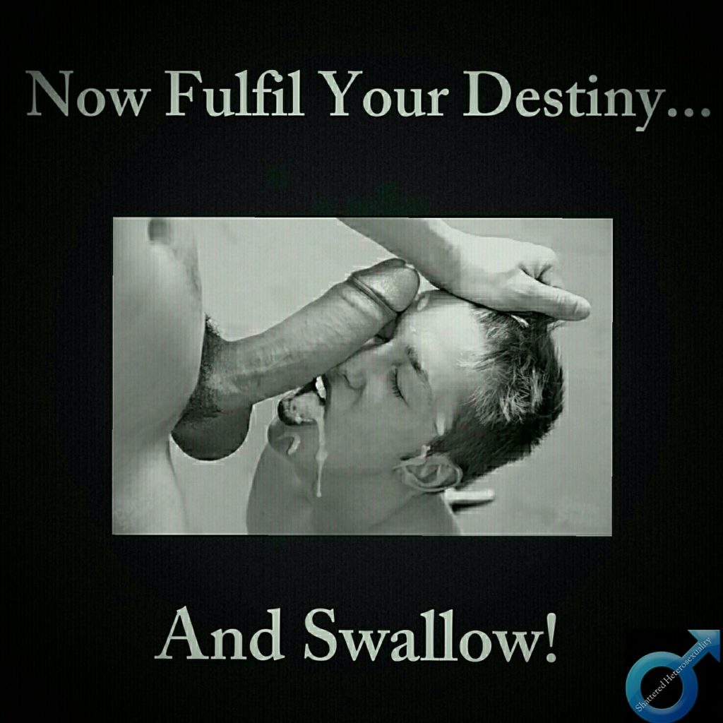 Now Fulfil Your Destiny...
And Swallow!
Shattered Heterosexuality