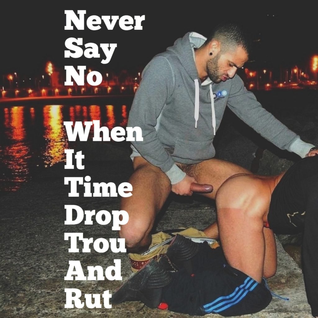 Never Say No
When It Time Drop Trou And Rut