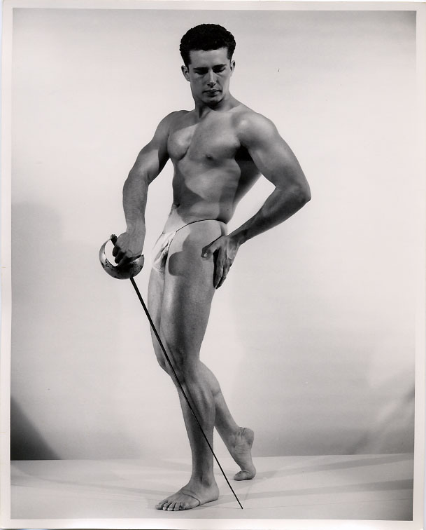 1950s physique model Walt Needham photographed by Kriss.