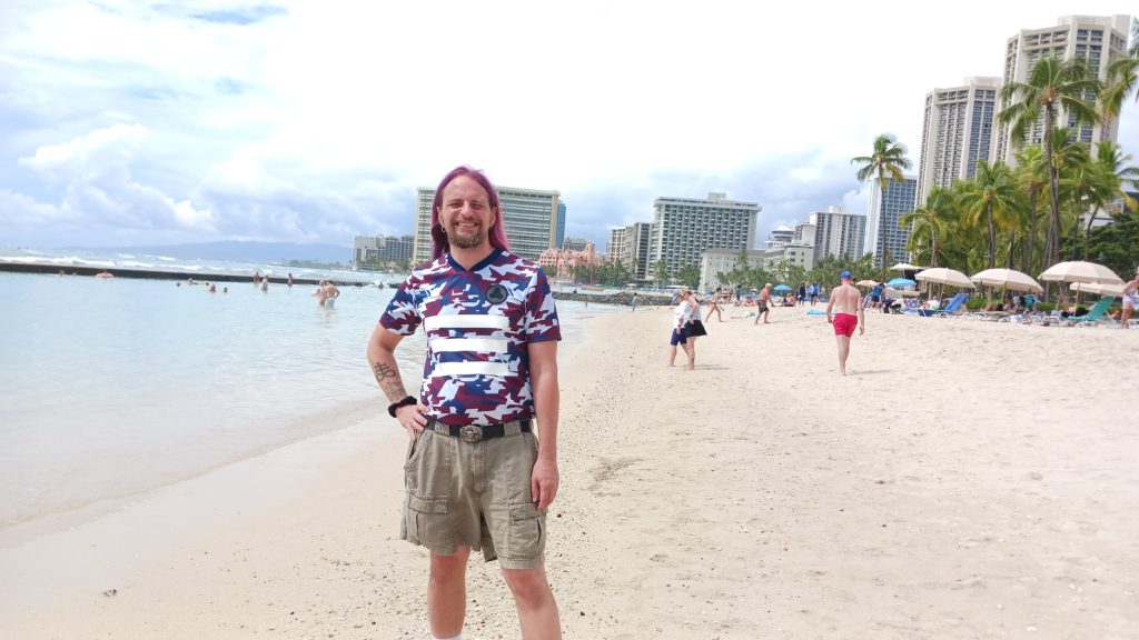 Jack Drago on Waikiki beach