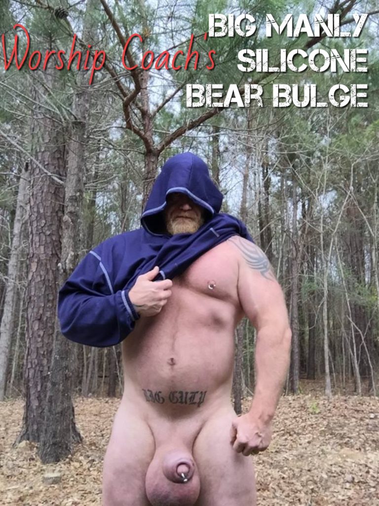  Worship Coach's BIG MANLY
SILICONE BEAR BULGE