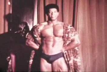 1971 Mr America Bill Grant poses on film in his full glory.