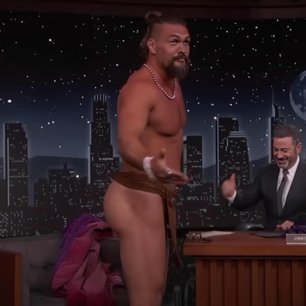 Jason Momoa bares ass on Jimmy Kimmel