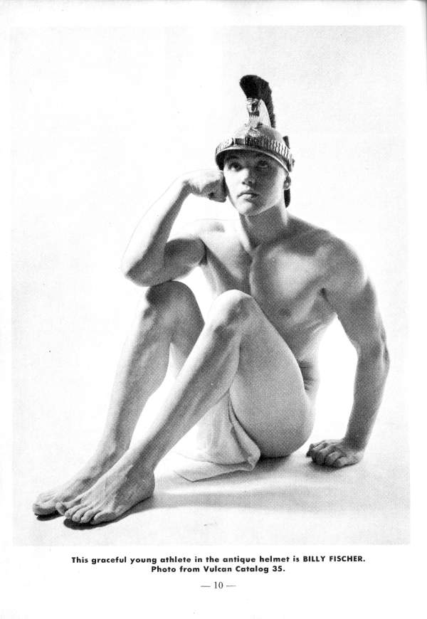 This graceful young athlete in the antique helmet is BILLY FISCHER. Photo from Vulcan Catalog 35.
10-