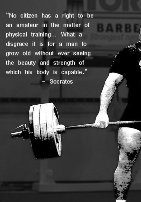 "No citizen has a right to be an amateur in the matter of physical training... What a disgrace it is for a man to grow old without ever seeing the beauty and strength of which his body is capable." Socrates BARBE Strong
ongest