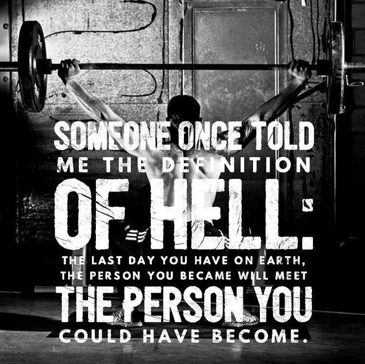 SOMEONE ONCE TOLD ME THE DEFINITION
OF HELL:
THE LAST DAY YOU HAVE ON EARTH, THE PERSON YOU BECAME WILL MEET
THE PERSON YOU COULD HAVE BECOME.