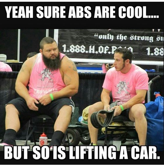 YEAH SURE ABS ARE COOL....
BUT SO IS LIFTING A CAR.

"only the strong survive"