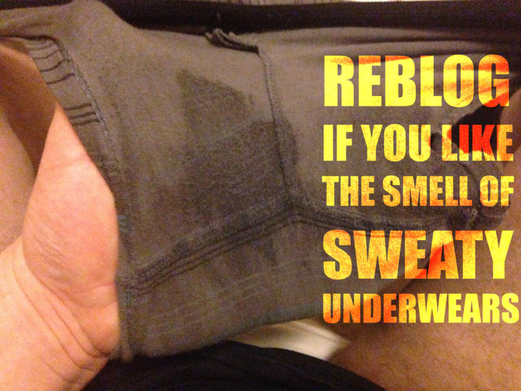 REBLOG
IF YOU LIKE THE SMELL OF SWEATY UNDERWEARS