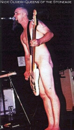 Nick Oliveri, lead singer and guitarist of Queens of the Stone Age gets naked at Rockin Rio