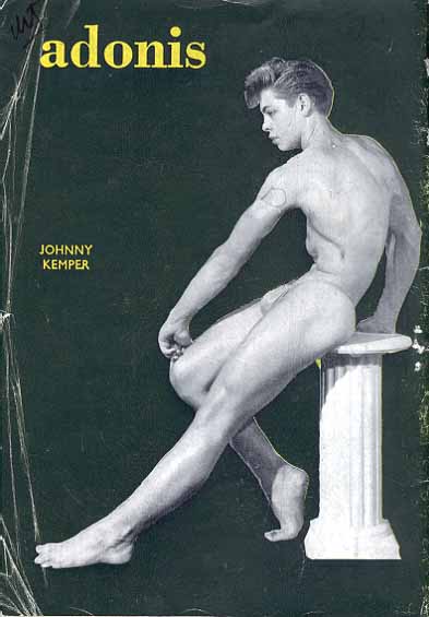 Johnny Kemper on the cover of Adonis magazine.