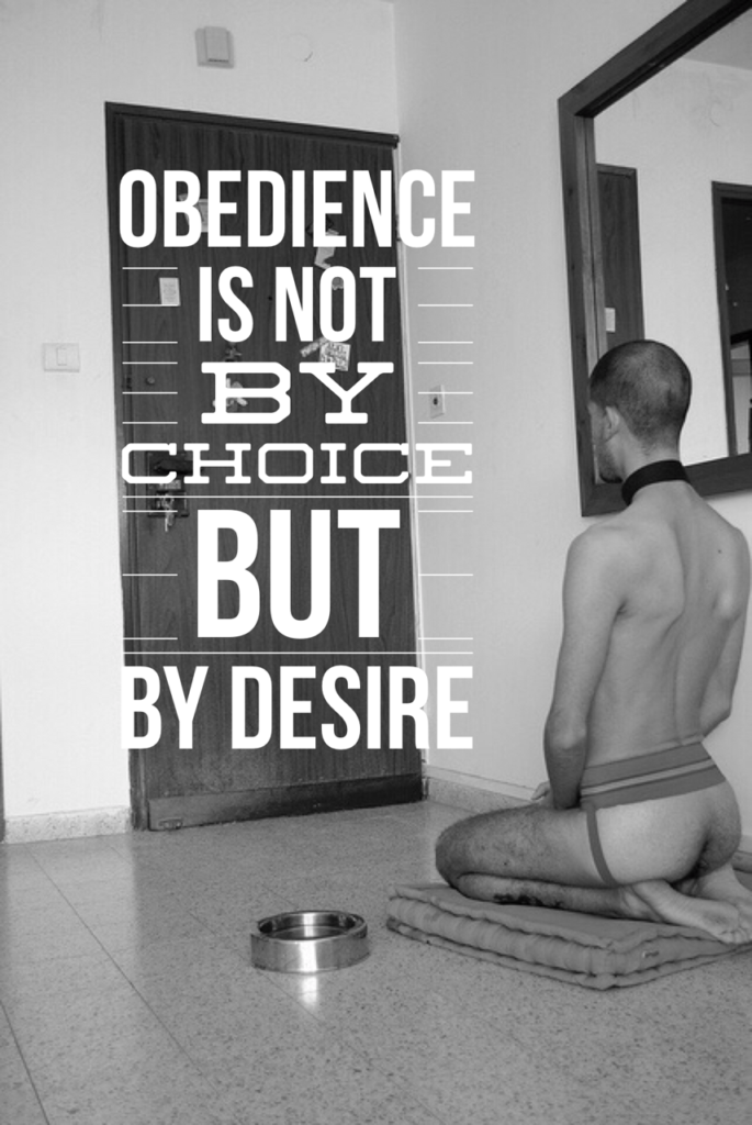 Obedience is not by choice but by desire.