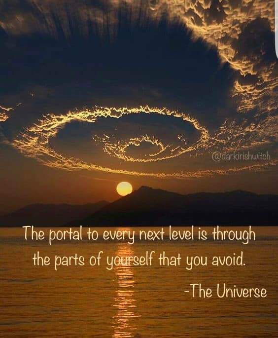 @darkirishwitch
The portal to every next level is through the parts of yourself that you avoid.
-The Universe