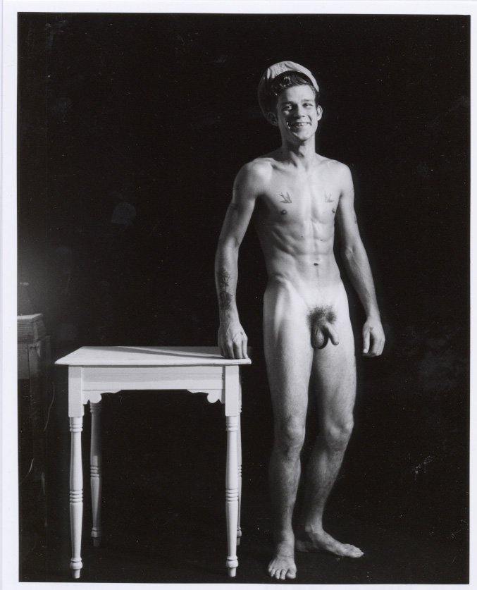 vintage black and white nude of Billy Chapman taken by Pat Milo