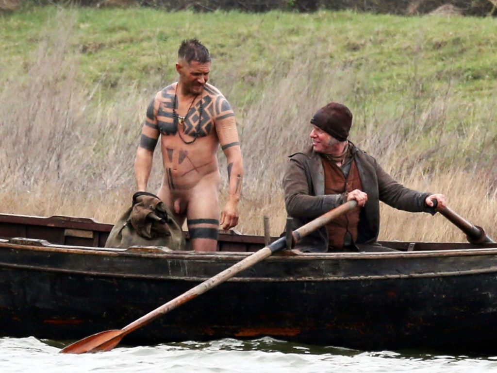 Tom Hardy naked and tattooed with whip marks