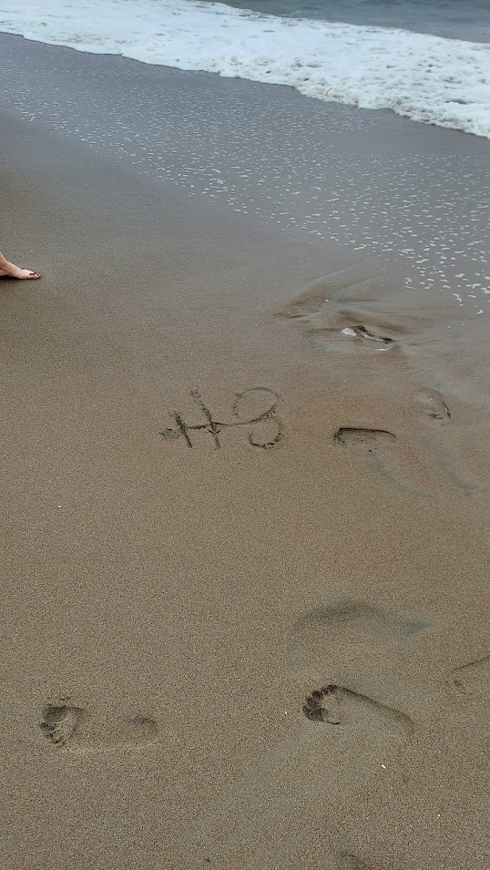 Sigil of Leviathan in the sand at Baker Beach