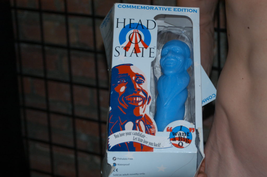 Head O State commerative edition Obama head Dildo. 