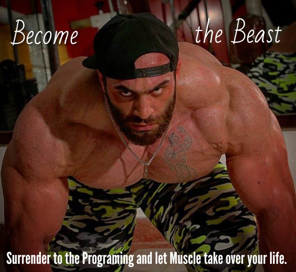 Become
the Beast
Surrender to the Programing and let Muscle take over your life.