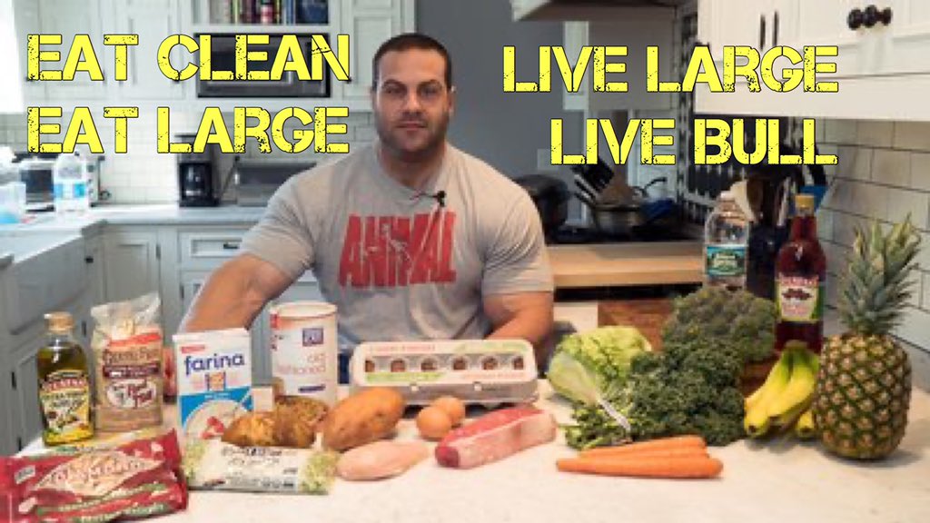 EAT CLEAN
EAT LARGE
LIVE LARGE LIVE BULL
farina