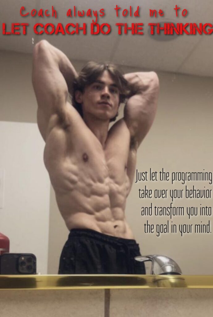 Coach always told me to LET COACH DO THE THINKING
Just let the programming take over your behavior and transform you into the goal in your mind.