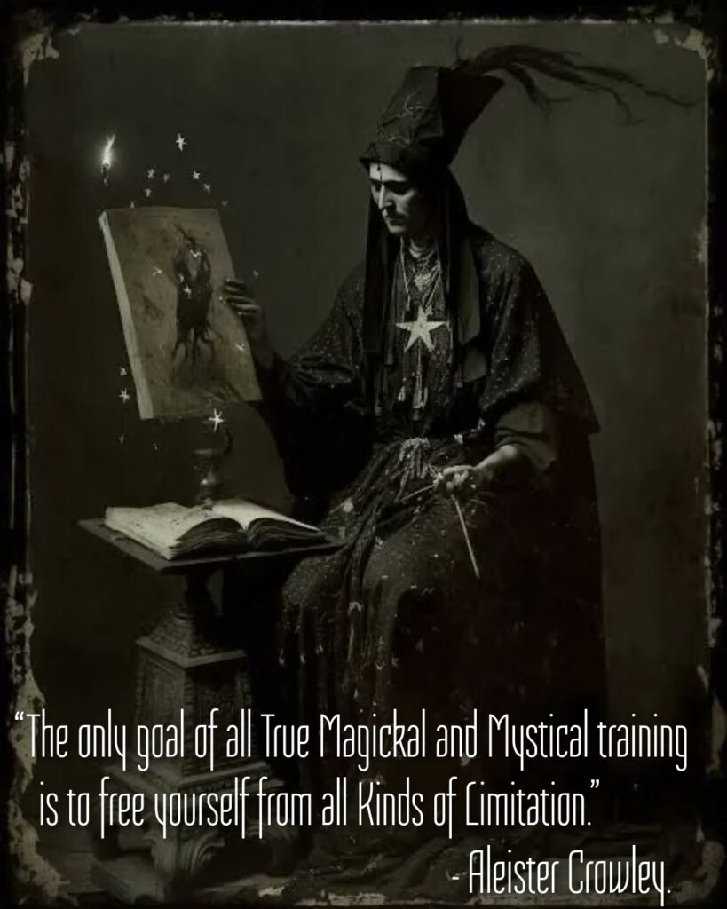 "The only goal of all True Magickal and Mystical training is to free yourself from all Kinds of Limitation.”
Aleister Crowley