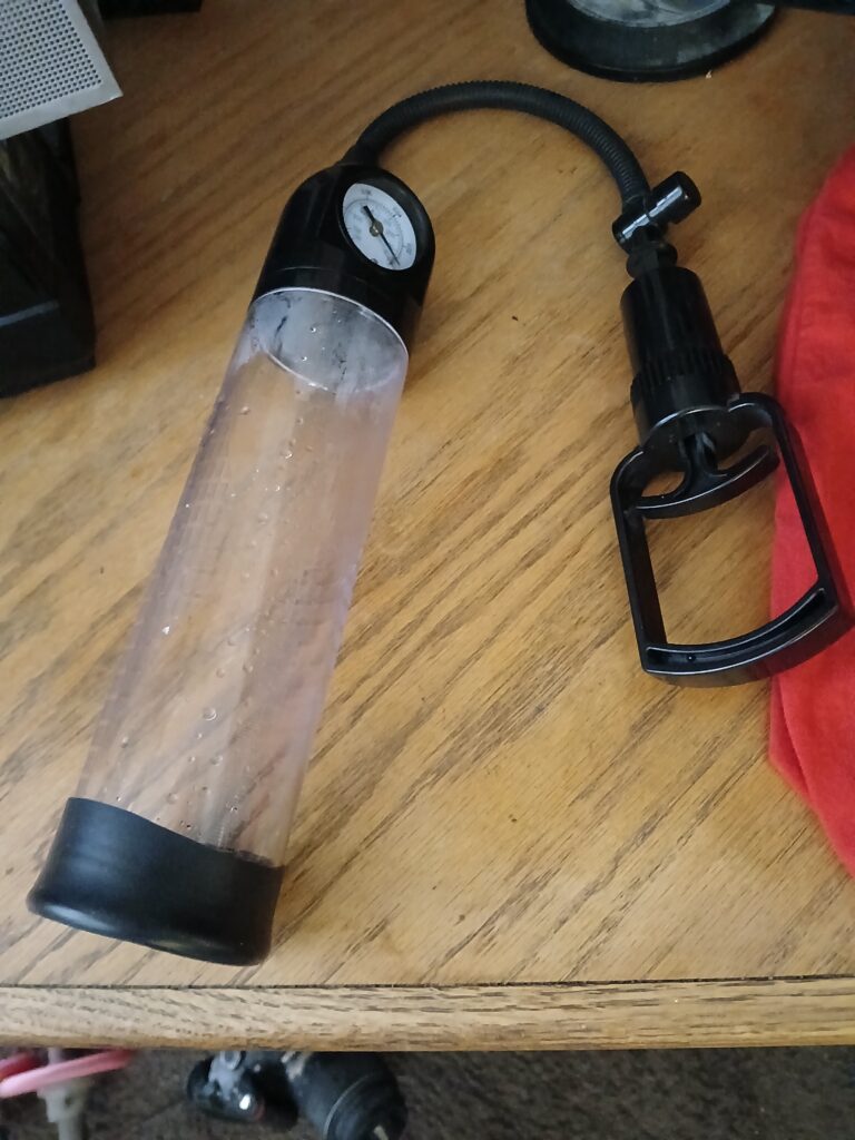 An 8.3" penis pump