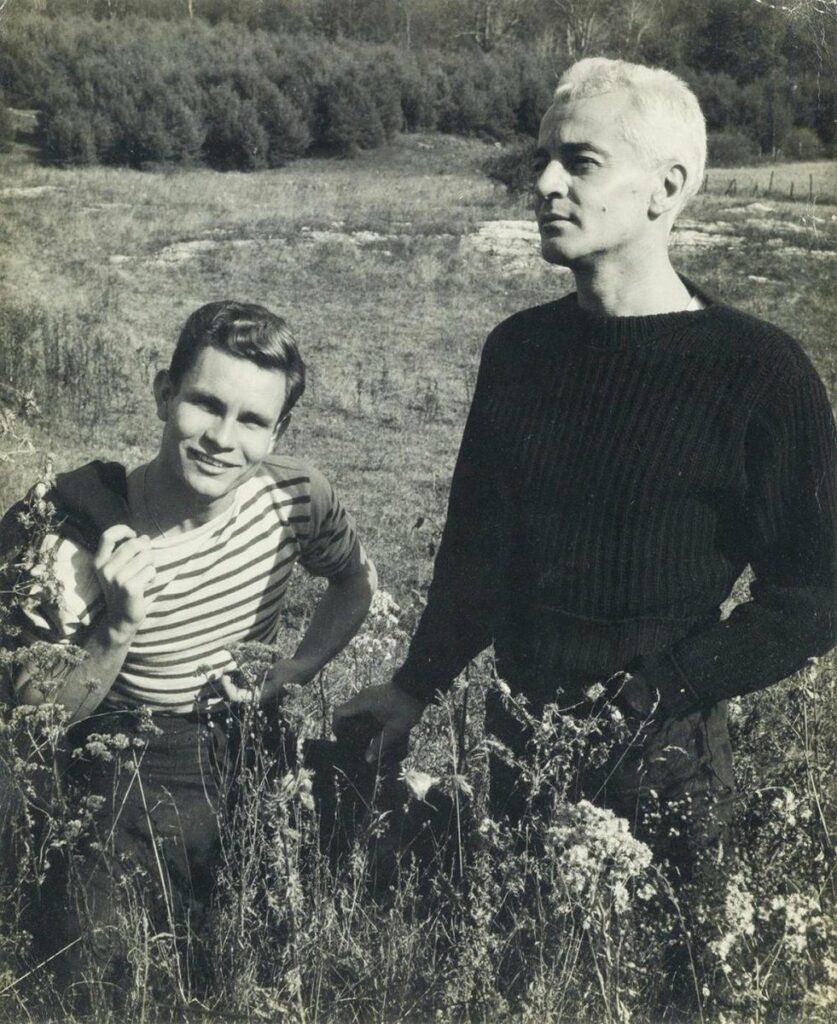 Chuck Howard with Paul Cadmus at fire island.